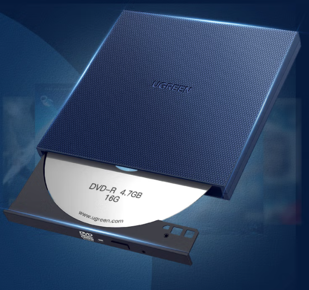 綠聯 8倍速 USB外置移動光驅 DVD光盤刻錄機